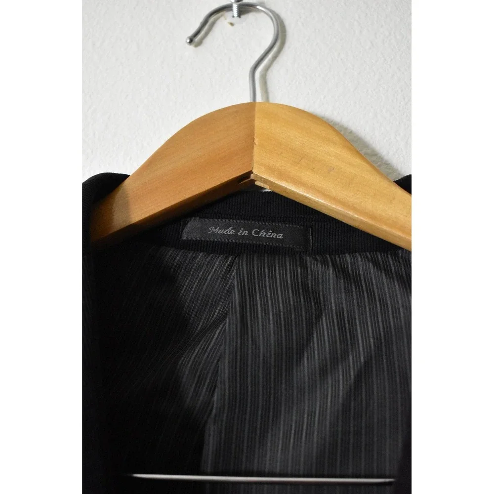 Calvin Klein Corduroy Blazer Mens 40R Black Y2K Two Button Sport Coat